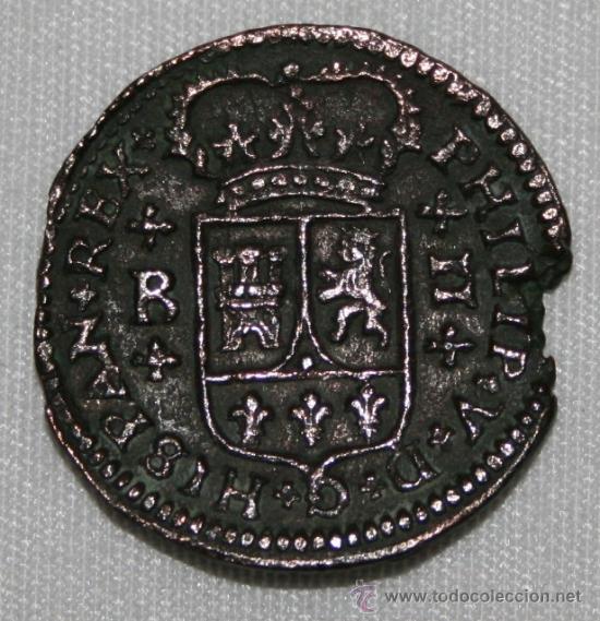 Monedas de Espa&ntilde;a: 2 MARAVEDIS - FELIPE V - 1720 - Foto 2