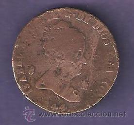 Monedas de Espa&ntilde;a: 8 maravedis. isabel II a&ntilde;o 1844 - Foto 1