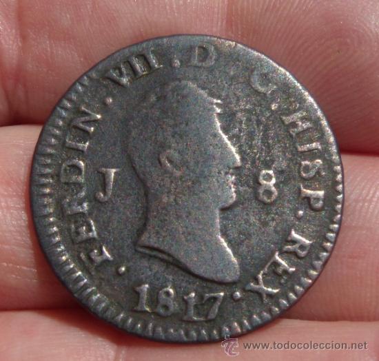 Monedas de Espa&ntilde;a: FERNANDO VII : 8 Maravedis 1817 Jubia - Foto 1
