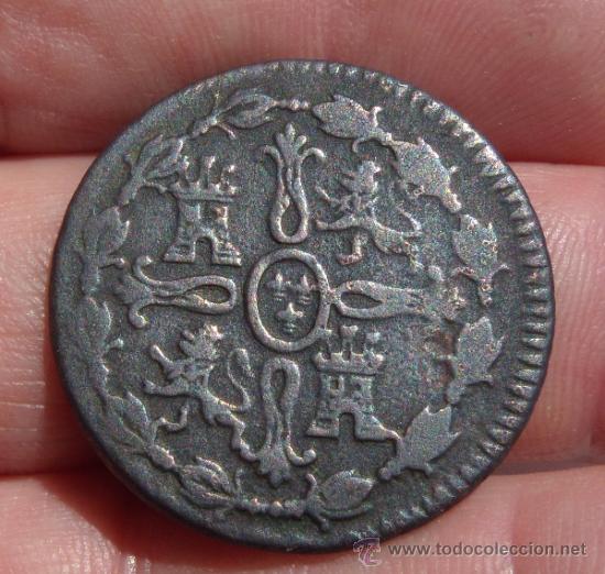 Monedas de Espa&ntilde;a: FERNANDO VII : 8 Maravedis 1817 Jubia - Foto 2