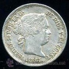 Monedas de España: ISABEL II : 10 CENTIMOS DE ESCUDO 1865 SEVILLA (PLATA)