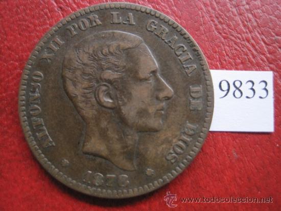 Monedas de Espa&ntilde;a: Espa&ntilde;a ,  10  centimos  1878 , Alfonso XII , 12 - Foto 1