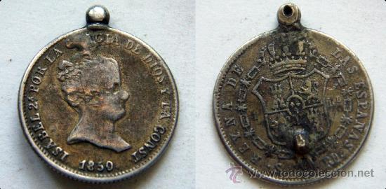 Monedas de Espa&ntilde;a: Moneda de Isabel II 1 Real Sevilla 1850 - Foto 1