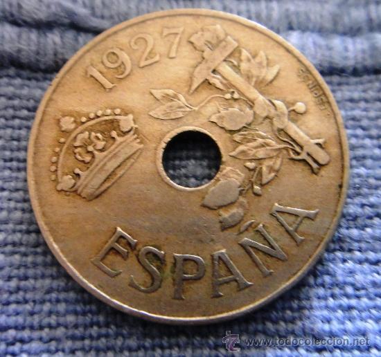 Monedas de Espa&ntilde;a: MONEDA 25 CENTIMOS DE 1927 ALFONSO XIII - Foto 1