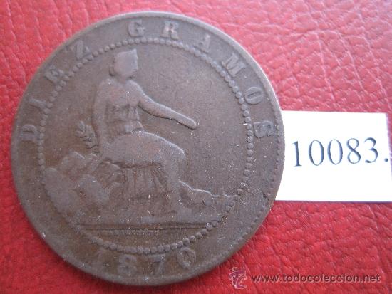 Monedas de Espa&ntilde;a: Espa&ntilde;a ,  10  centimos  1870  Gobierno Provisional - Foto 1