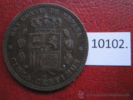 Monedas de Espa&ntilde;a: Espa&ntilde;a , 10  centimos 1879, Alfonso XII, 12 - Foto 2