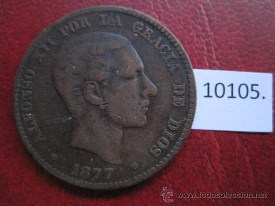 Monedas de Espa&ntilde;a: Espa&ntilde;a , 10  centimos 1877, Alfonso XII, 12 - Foto 1