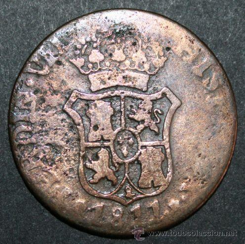 Monedas de Espa&ntilde;a: III CUARTOS DE FERNANDO VII - 1811 - Foto 2
