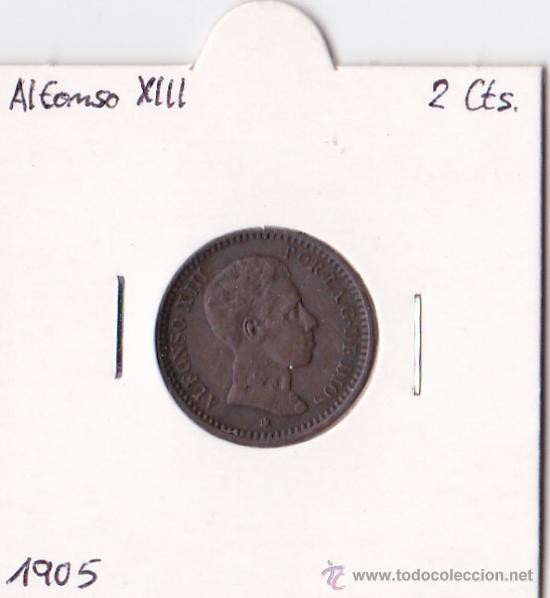 Monedas de Espa&ntilde;a: 2 C&Eacute;NTIMOS 1905 ALFONSO XIII - Foto 1