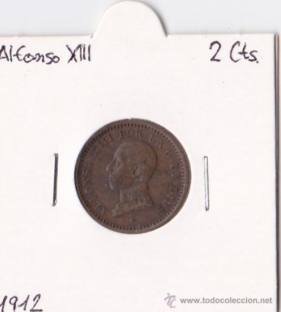 Monedas de Espa&ntilde;a: 2 C&Eacute;NTIMOS 1912 ALFONSO XIII - Foto 1