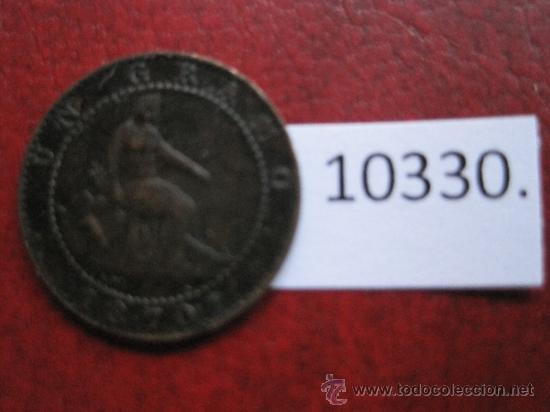 Monedas de Espa&ntilde;a: Espa&ntilde;a , 1  centimo 1870 , Gobierno Provisional - Foto 2