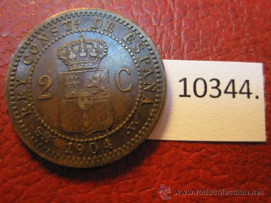 Monedas de Espa&ntilde;a: Espa&ntilde;a , 2  centimos 1904, Alfonso XIII, 13 - Foto 2