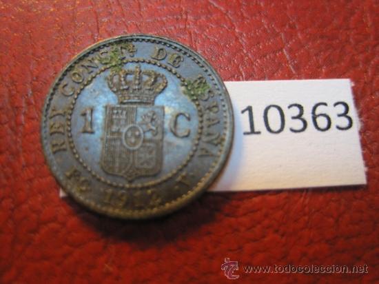 Monedas de Espa&ntilde;a: Espa&ntilde;a , 1  centimo 1912, Alfonso XIII, 13 - Foto 2