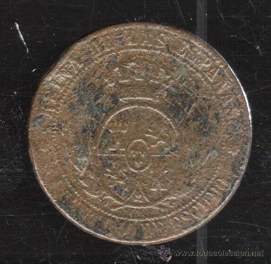 Monedas de Espa&ntilde;a: ISABEL II. 1 CENTIMO DE ESCUDO. BARCELONA. 1867. - Foto 2
