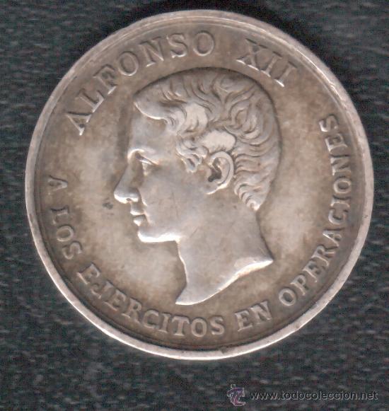 Monedas de Espa&ntilde;a: MEDALLA ALFONSO XII - EJERCITOS EN OPERACIONES - Foto 2