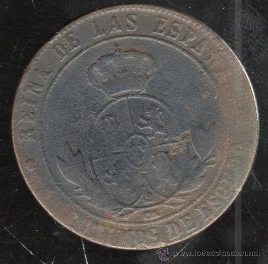 Monedas de Espa&ntilde;a: ISABEL II. 5 CENTIMO DE ESCUDO. BARCELONA. 1868 - Foto 2