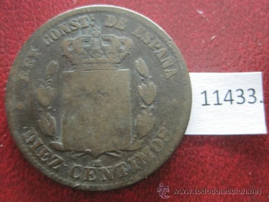 Monedas de Espa&ntilde;a: 10 centimos 1879 Alfonso XIII - Foto 2