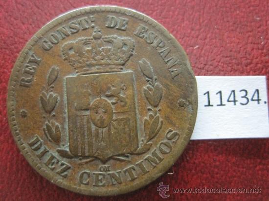 Monedas de Espa&ntilde;a: 10 centimos 1879 Alfonso XIII - Foto 2