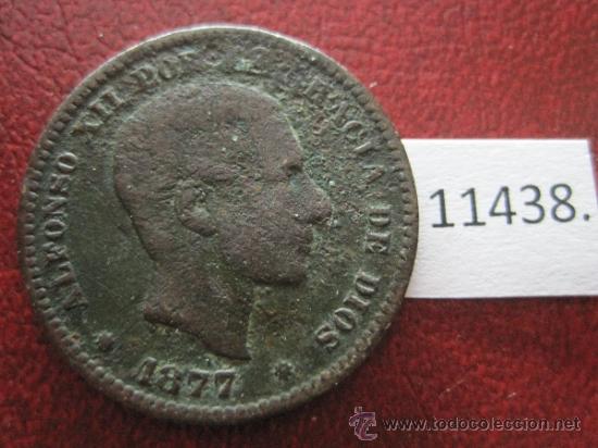 Monedas de Espa&ntilde;a: 5 centimos 1877 Alfonso XIII - Foto 1