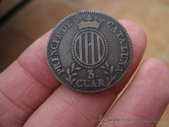 Monedas de Espa&ntilde;a: MONEDA DE 3 CUARTOS DE ISABEL II BARCELONA 1837 - Foto 1