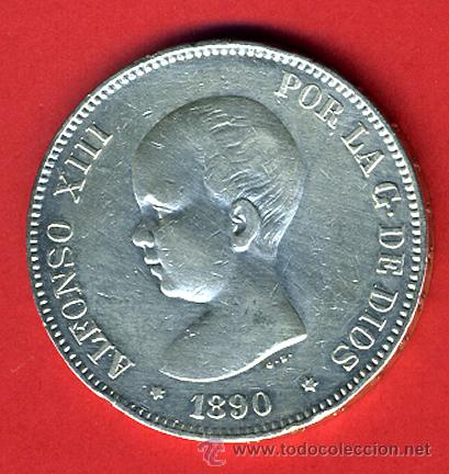 5 pesetas 1890 valor
