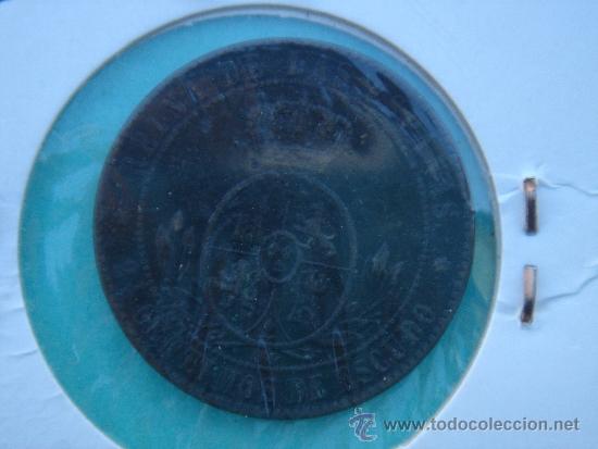 Monedas de Espa&ntilde;a: 2 1/2 C&Eacute;NTIMOS DE ESCUDO 1867 DE ISABEL II . MBC+ - Foto 1