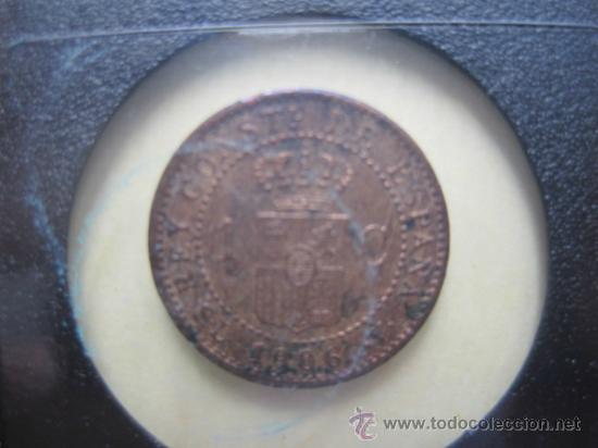 Coins of Spain: 1 centimo cobre 1906