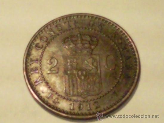 Monedas de Espa&ntilde;a: MONEDA ALFONSO XIII, 2 CENTIMOS - PC-V, 1912 - 12 - Foto 2