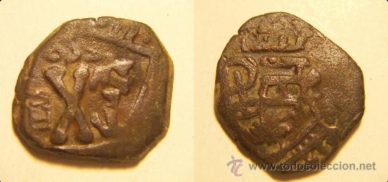Monedas de Espa&ntilde;a: Moneda de 4 maravedis resellados a identificar - Foto 1