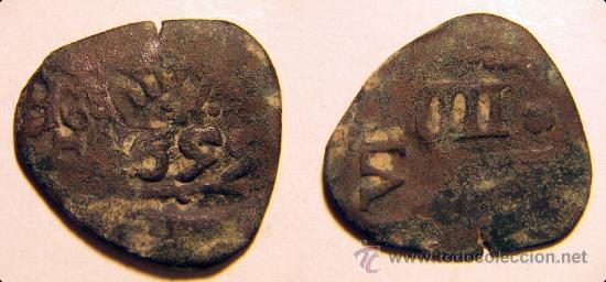 Monedas de Espa&ntilde;a: Moneda de 4 maravedis resellados a identificar - Foto 1