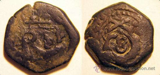 Monedas de Espa&ntilde;a: Moneda de 8 maravedis resellados a identificar - Foto 1