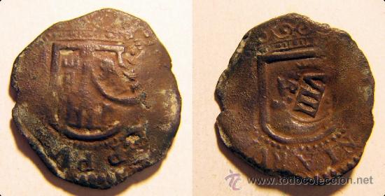Monedas de Espa&ntilde;a: Moneda de 4 maravedis resellados a identificar - Foto 1