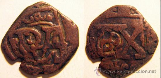 Monedas de Espa&ntilde;a: Moneda de 4 maravedis resellados a identificar - Foto 1