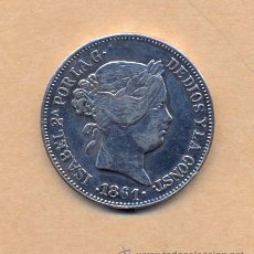 Monedas de España: MONEDA 365 - FALSA - ISABEL II - 20 REALES - 1861 - PESO 23 GRAMOS REALIZADA EN METAL 37 MM APROX. Lote 35621992