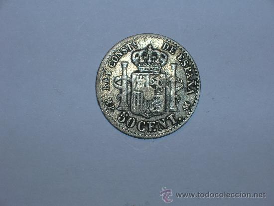 Monedas de Espa&ntilde;a: Espa&ntilde;a 50 c&eacute;ntimos 1889 *9 (4694) - Foto 2