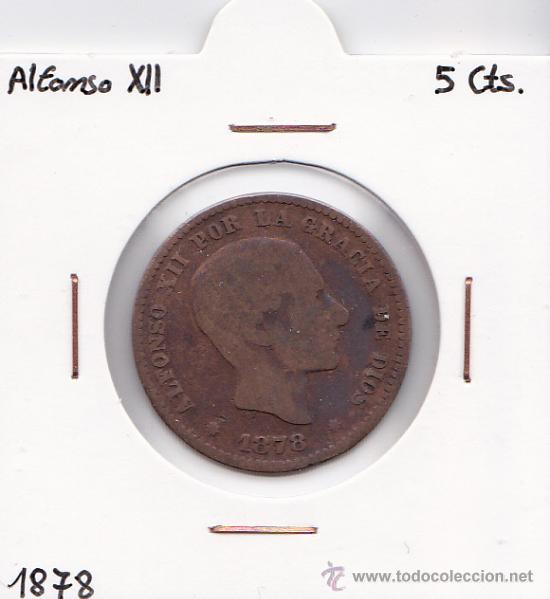 Monedas de Espa&ntilde;a: 5 C&Eacute;NTIMOS 1878 ALFONSO XII - Foto 1