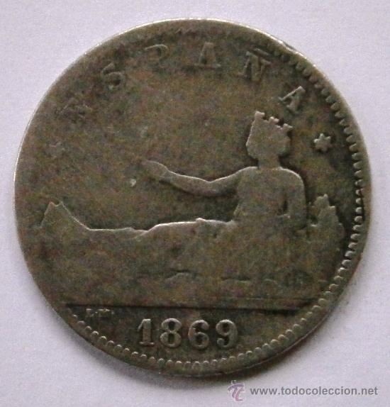 Monedas de España: Primera República 1 Peseta 1869 Leyenda España Rara - Foto 1 - 35950216