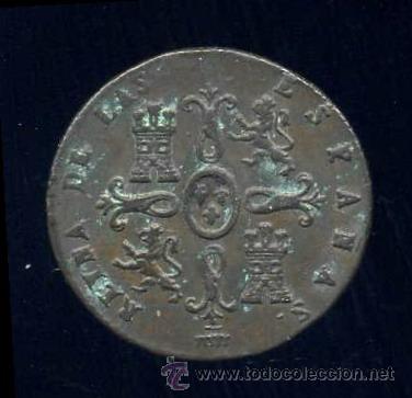 Monedas de Espa&ntilde;a: ISABEL II : 2 Maravedis 1846 Segovia - Foto 2