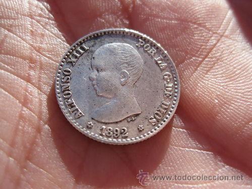 Moedas de Espanha: 50 CENTIMOS 1892 SIN CIRCULAR *9*2