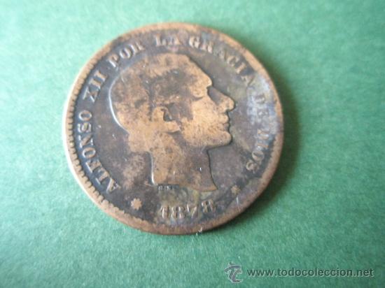 Monedas de Espa&ntilde;a: MONEDA DE ESPA&Ntilde;A-CINCO CENTIMOS-1878-COBRE-21 mm.D-. - Foto 3