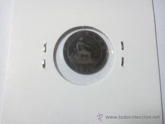 Monedas de Espa&ntilde;a: 1 C&Eacute;NTIMO 1870 GOBIERNO PROVISIONAL - Foto 4