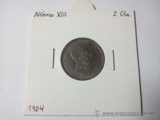 Monedas de Espa&ntilde;a: 2 C&Eacute;NTIMOS 1904 ALFONSO XIII - Foto 3