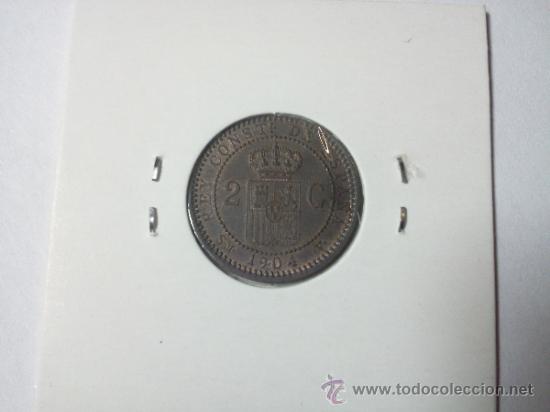 Monedas de Espa&ntilde;a: 2 C&Eacute;NTIMOS 1904 ALFONSO XIII - Foto 4