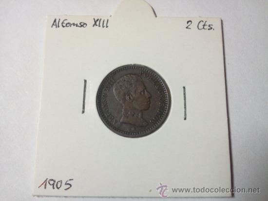 Monedas de Espa&ntilde;a: 2 C&Eacute;NTIMOS 1905 ALFONSO XIII - Foto 3