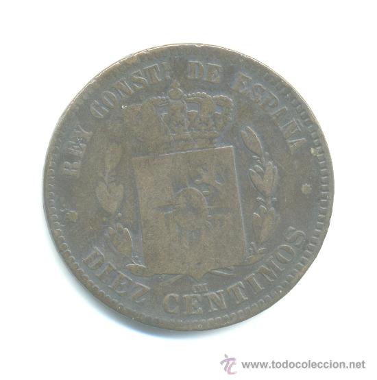Monedas de Espa&ntilde;a: 10 c&eacute;ntimos de Alfonso XII, - Foto 2