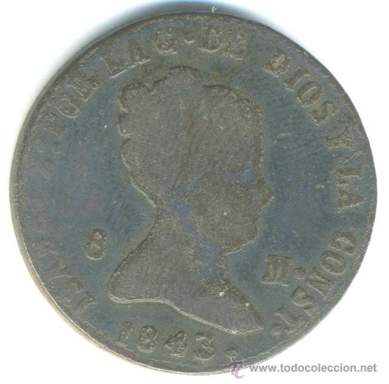 Monedas de Espa&ntilde;a: 8 maravedis Isabel II, 1843. Segovia - Foto 1