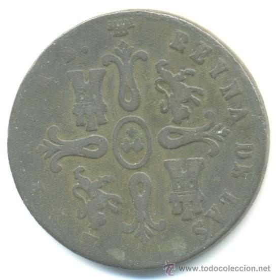 Monedas de Espa&ntilde;a: 8 maravedis Isabel II, 1843. Segovia - Foto 2