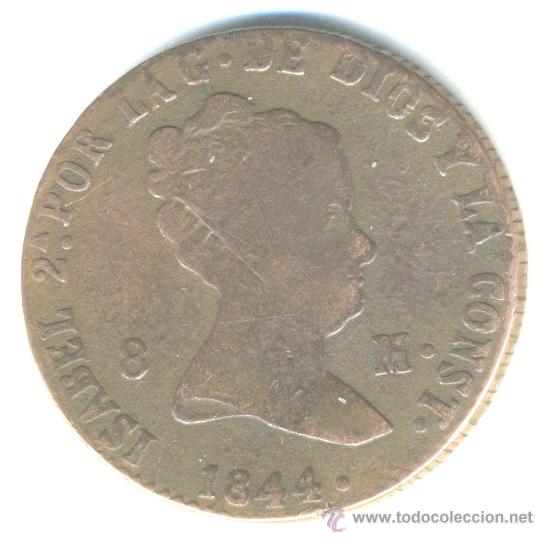 Monedas de Espa&ntilde;a: 8 maravedis Isabel II, 1844. Segovia - Foto 1