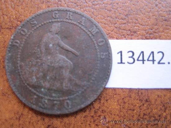 Monedas de Espa&ntilde;a: Espa&ntilde;a  , 2 centimos  1870 , Gobierno Provisional - Foto 1