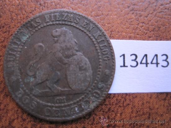 Monedas de Espa&ntilde;a: Espa&ntilde;a  , 2 centimos  1870 , Gobierno Provisional - Foto 2